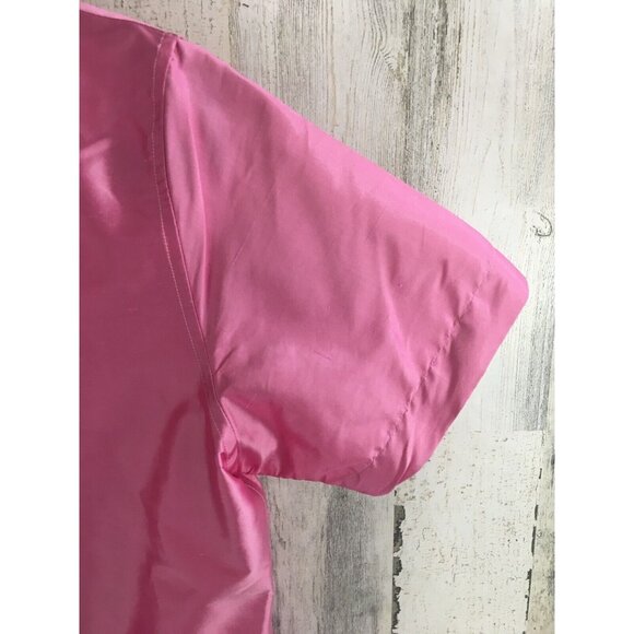Ann Mashburn Sz M Pink Silk Shantung Popover Shirt Dress NWT - Picture 5 of 16